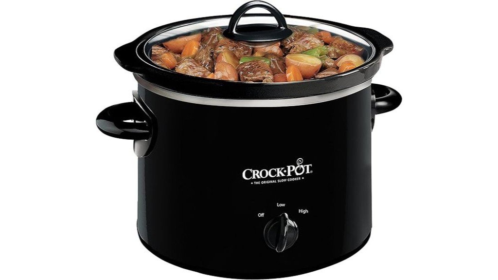 compact black slow cooker