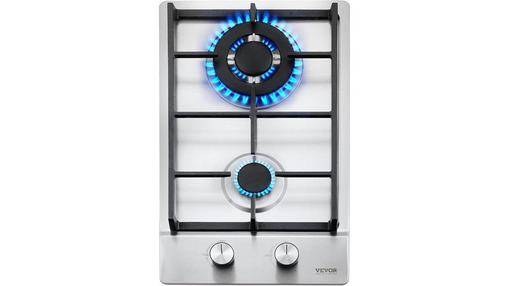 compact dual burner cooktop
