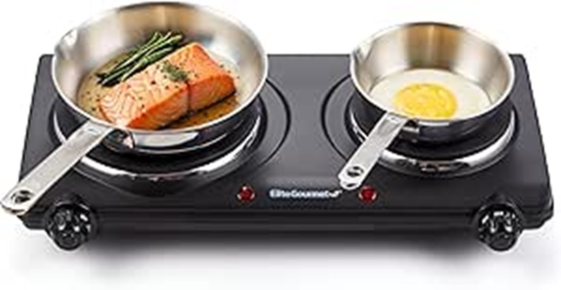 dual cast iron burner
