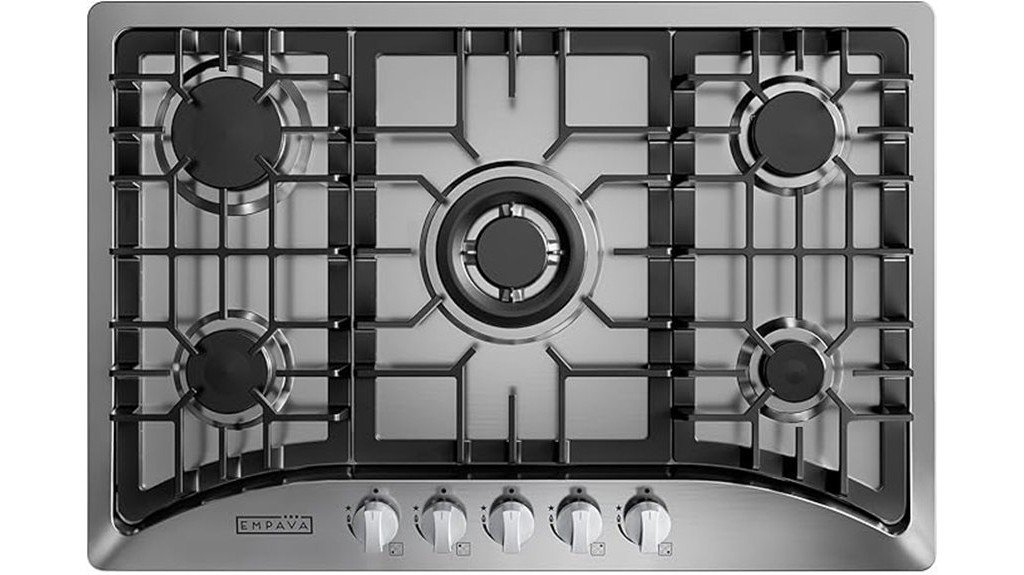 five burner gas cooktop