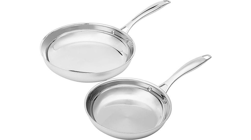 stainless steel frying pans