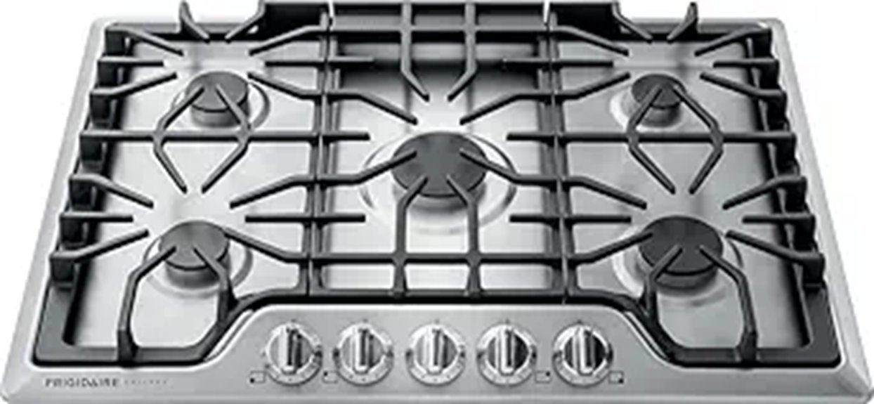 stainless steel gas cooktop